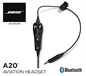 Preview: Bose A20 Kabelsatz - Heli-Version, mit Bluetooth, Elektret Mikrofon, gerades Kabel