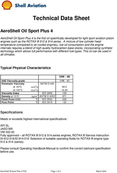 AeroShell Oil Sport Plus 4, 1 Liter