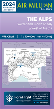 Air Million VFR Karte Alpen 2024
