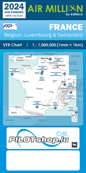 Air Million VFR Karte Frankreich 2024