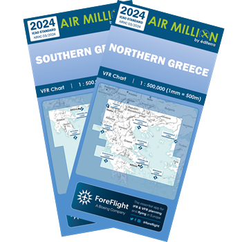 Air Million VFR Karte Griechenland Nord & Süd 2024