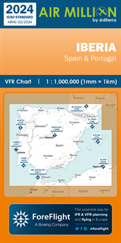 Air Million VFR Karte Spanien / Portugal 2024