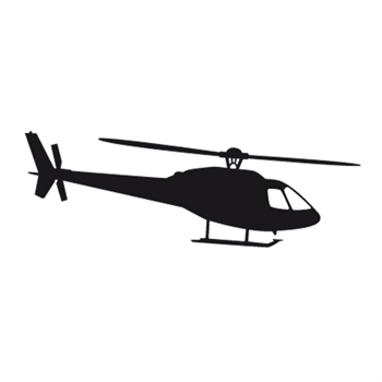 Aufkleber Flugzeugmotiv "Eurocopter", schwarz, klein