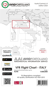 Avioportolano VFR Karte Italien LI-3