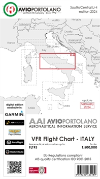 Avioportolano VFR Karte Italien LI-4
