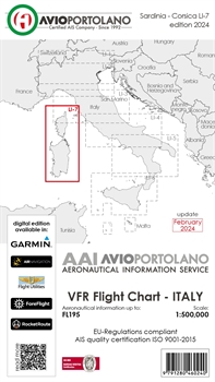 Avioportolano VFR Karte Italien LI-7