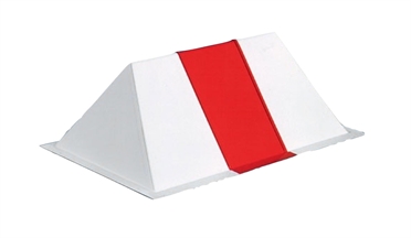 Rectangular Marker, white/red