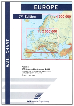 DFS-Flugplatzkarte Europa, gefaltet