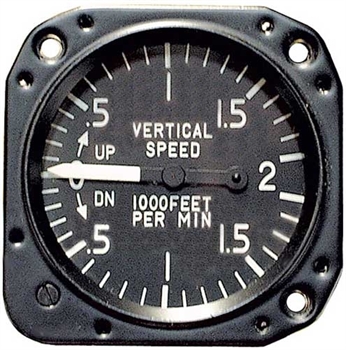 Dosen-Variometer, Messbereich: ±2.000 ft/min, 57 mm