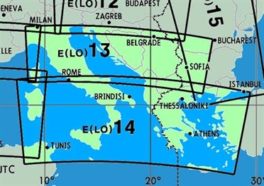 Enroute Chart E(LO)13/14 Italien, Balkan, Griechenland