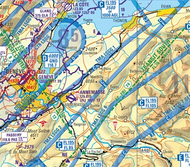 Flight Planner / Sky-Map ICAO-Karte Schweiz
