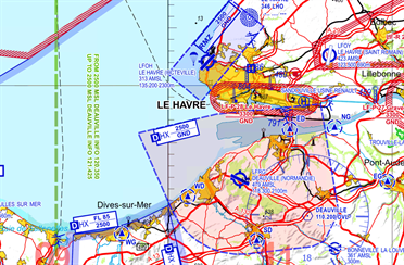 Flight Planner / Sky-Map V500-Karte Frankreich inkl. Anflugkarten