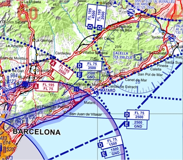 Flight Planner / Sky-Map VFR 500 Chart Spain Portugal