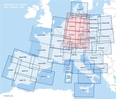 Flight Planner / Sky-Map Visual 500 Karte Benelux inkl. Anflugkarten