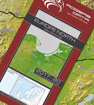 Flugplätze Nord-Europa Wandkarte Ausgabe 2017-2020