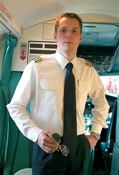Pilot Shirt, COMFORT FIT, white, long sleeve