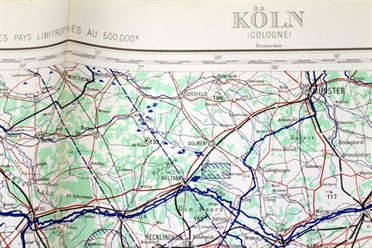 Historische Karte Köln 1954