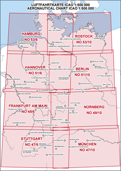 ICAO Karte Deutschland, 8 Blatt