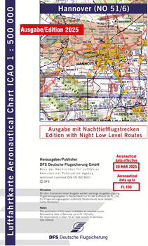 ICAO Chart Hannover with Night Low Level Routes