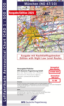 ICAO Chart Munich with Night Low Level Routes