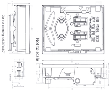 Panel-Einbauhalterung für Garmin GPSMAP 695/696