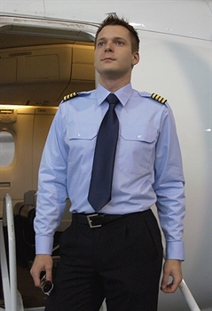 Pilot Shirt COMFORT FIT, light blue, long sleeve