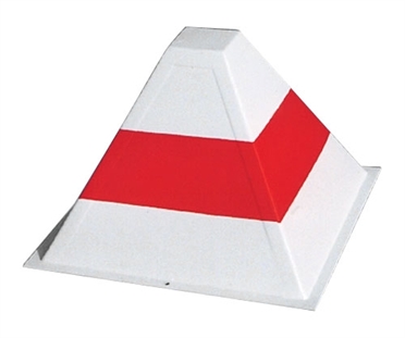 Pyramid Conical Marker, white/red