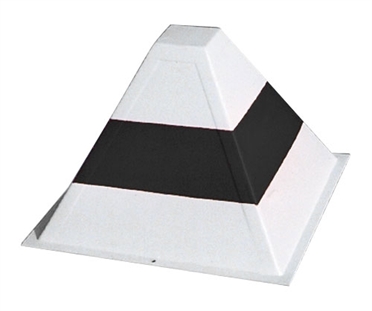Pyramid Conical Marker, white/black