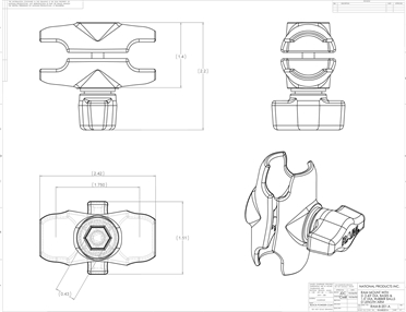 RRAM MOUNT Connector ca. 60 mm (B-Ball)