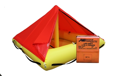 Life Raft Survival with Canopy and Emergency Kit