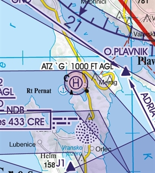 Rogers Data VFR Karte Kroatien / Bosnien Herzegowina