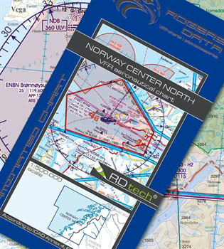 Rogers Data VFR Karte Norwegen Center-Nord 2024