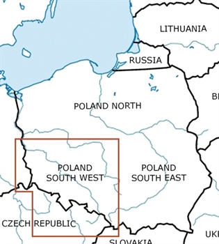 Rogers Data VFR Chart Poland South-West 2024