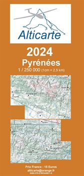 Segelflugkarte Pyrenäen 2024