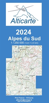 Segelflugkarte Südalpen 2024