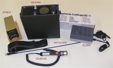 Portable Station for ATR 833 incl. ATR 833 LCD with antenna, battery, handheld-microphone, charger