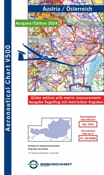 V500-Karte Österreich Segelflug