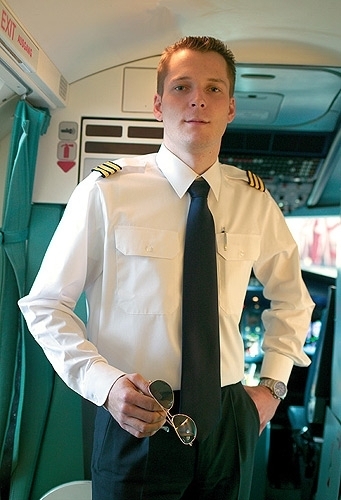 Luftfahrt-Bedarf Gps, Headsets, Funk, Ausrüstung für Piloten - Shirt - white, MODERN extra long sleeve