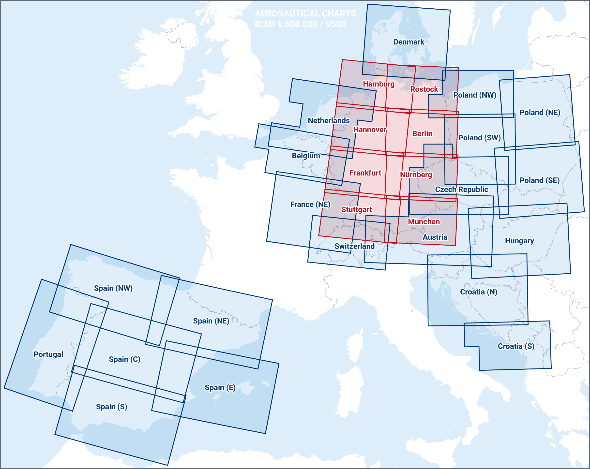 icao karte polen Luftfahrtkarten, Headsets, Flugfunk   VFR 500 Karte Polen Nordost