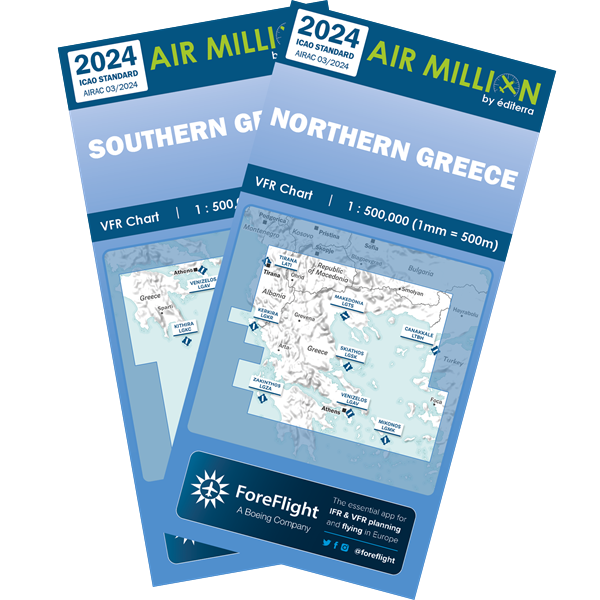 Air Million VFR Chart Greece North & South 2024