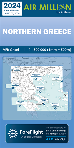 Air Million VFR Chart Greece North & South 2024