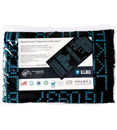 Bath Towel Departure Screen, blue