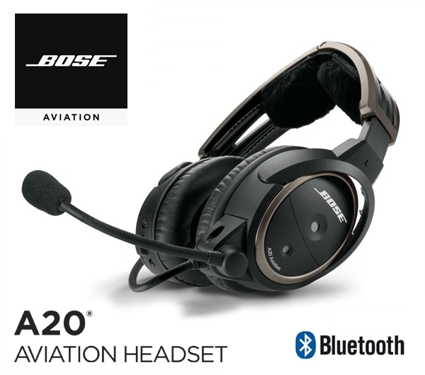 Bose A20 - Heli-Version with Bluetooth, Spiral Cord, Microphone 150 Ohm