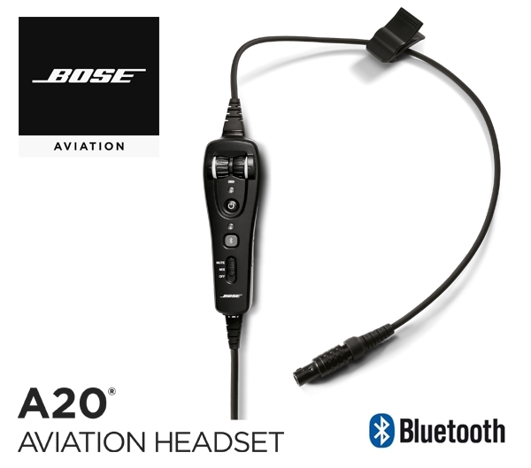 Luftfahrtkarten Headsets Flugfunk Bose A20 LEMO Version mit Bluetooth