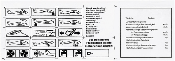 Glider Panel Marking Set