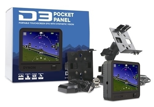 Luftfahrtkarten, Headsets, Flugfunk - Dynon D3 Pocket Panel - Portables EFIS