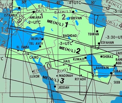 Enroute Chart ME(H/L)1/2 Middle East