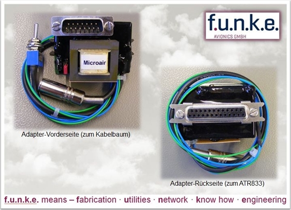 f.u.n.k.e AVIONICS  Adapter ATR833 to MicroAir