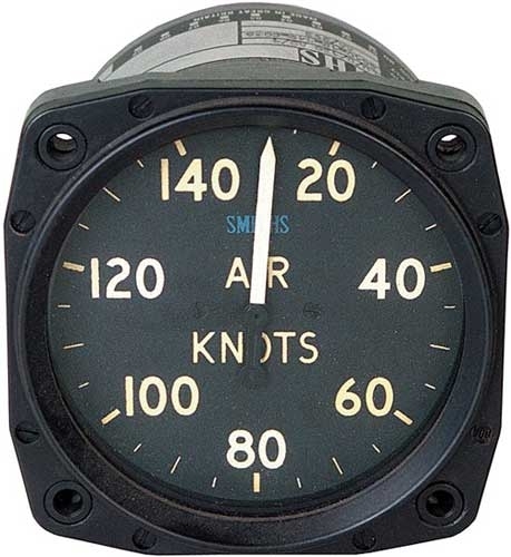 Airspeed Indicator, range 15-140 knots