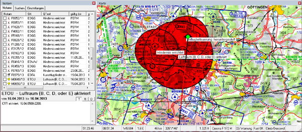 Flight Planner 6 mit ICAO-Karte Deutschland